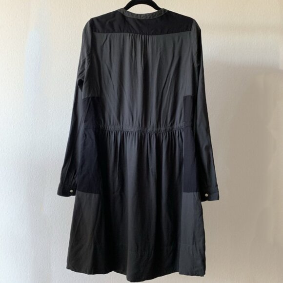 π€ Versatile GAP Black / Charcoal Colorblock Button-Down Shirt Dress β¨ - Picture 5 of 5